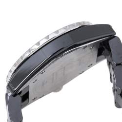 Chanel Black Ceramic Stainless Steel J12 Women's Wristwatch 39 mm