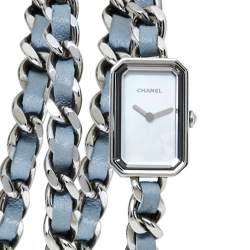 مملوكة مسبقًا Chanel Mother of Pearl Stainless Steel Leather H4327 Première Rock Quartz Women's Wristwatch 16 MM