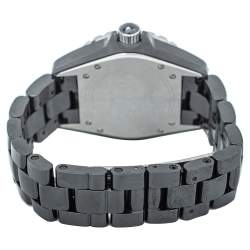 Pre Owned ساعة يد نسائية شانيل أوتوماتيك جي12 ياقوت سيراميك أسود 38 مم