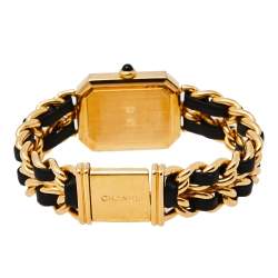 Chanel Black Gold Plated Stainless Steel Premiere H0001 Women's Wristwatch 20 mm