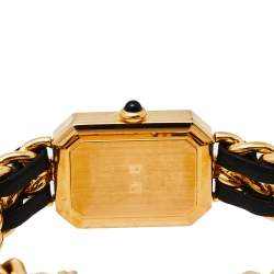 Chanel Black Gold Plated Stainless Steel Premiere H0001 Women's Wristwatch 20 mm