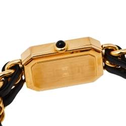 Chanel Black Gold Plated Stainless Steel Premiere H0001 Women's Wristwatch 20 mm