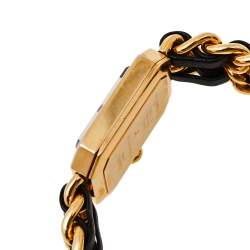 Chanel Black Gold Plated Stainless Steel Premiere H0001 Women's Wristwatch 20 mm