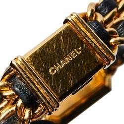 Chanel Black Gold Plated Stainless Steel Premiere H0001 Women's Wristwatch 20 mm