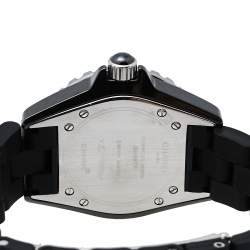 Pre Owned Chanel Black Ceramic & Rubber J12 H0681 Unisex Wristwatch 33 mm