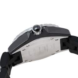 Pre Owned Chanel Black Ceramic & Rubber J12 H0681 Unisex Wristwatch 33 mm