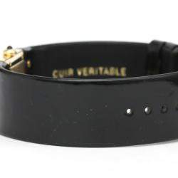 Pre Owned Chanel Black 18K Yellow Gold Matelassé H0111 Quartz Women's Wristwatch 19 MM