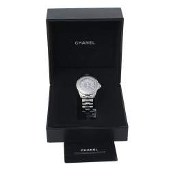Pre Owned Chanel Grey Titanium & Ceramic J12 H2979 Automatic Women's Wristwatch 38 mm