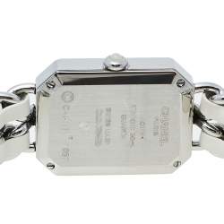 مملوكة مسبقًا Chanel Mother of Pearl Stainless Steel Leather Premiere H1639 Women's Wristwatch 26mm x 20mm
