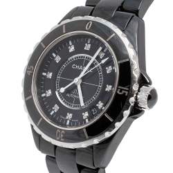 Chanel Black Ceramic J12 H1626 Women's Wristwatch 38 mm