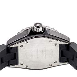 Pre Owned Chanel Black Ceramic Rubber J12 H0681 Women's Wristwatch 33 mm
