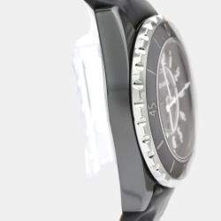 مملوكة مسبقًا Chanel Black Ceramic And Stainless Steel J12 H0680 Quartz Women's Wristwatch 33 mm