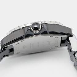 Chanel Black Ceramic Stainless Steel J12 H0685 Unisex Wristwatch 38 mm