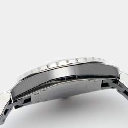 Chanel Black Ceramic Stainless Steel J12 H0685 Unisex Wristwatch 38 mm