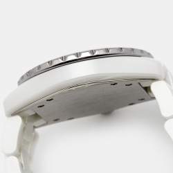Pre Owned Chanel White Ceramic Stainless Steel J12 H0970 Women's Wristwatch 38 mm