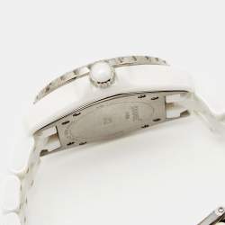 Chanel White Diamond Ceramic J12 H1628 Women's Wristwatch 33 mm