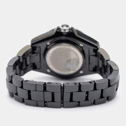 Pre Owned Chanel Black Ceramic J12 Electro Limited Edition H7121 Women's Wristwatch 33 mm 