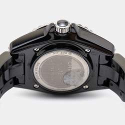Pre Owned Chanel Black Ceramic J12 Electro Limited Edition H7121 Women's Wristwatch 33 mm 