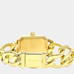 Chanel Black 18k Yellow Gold Premiere H0003 Quartz Women's Wristwatch 20 mm
