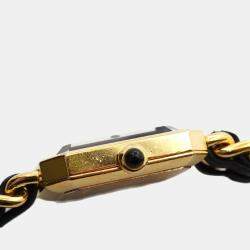 Chanel Black Yellow Gold Plated Stainless Steel Premiere H0001 Quartz Women's Wristwatch 20 mm