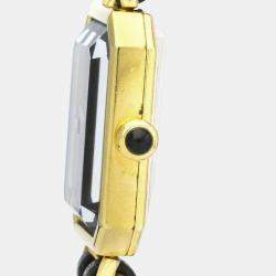 Chanel Black Yellow Gold Plated Stainless Steel Premiere H0001 Quartz Women's Wristwatch 20 mm