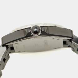 Pre Owned Chanel Black Ceramic Stainless Steel J12 H03836 Women's Wristwatch 36.50 mm