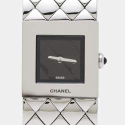 Chanel Black Stainless Steel Metalasse H0009 Women's Wristwatch 19 mm