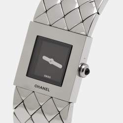 Chanel Black Stainless Steel Metalasse H0009 Women's Wristwatch 19 mm