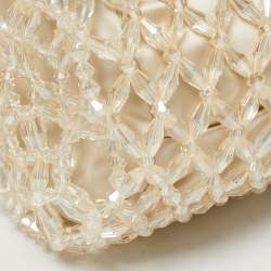 مملوكة مسبقًا Charles & Keith Light Cream Beaded Chain Bucket Bag