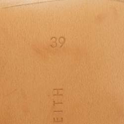 مملوكة مسبقًا Charles & Keith Size 39 Yellow Fabric and Net Slingback Pumps