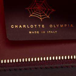 مملوكة مسبق ًا حقيبة كلتش شارلوت أوليمبيا PVC بوردوه