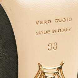 مملوكة مسبقًا صندل شارلوت اوليمبيا دوللي سويدي أسود نعل سميك فتحة كعب مقاس 37.5