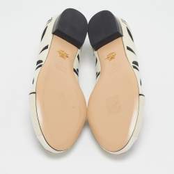 Charlotte Olympia White/Black Velvet Panda Ballet Flats Size 36
