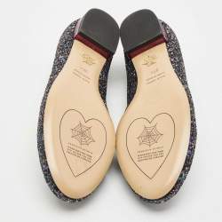 Charlotte Olympia Multicolor Glitter Cat Ballet Flats Size 37.5