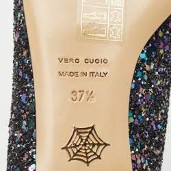 Charlotte Olympia Multicolor Glitter Cat Ballet Flats Size 37.5