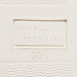 Pre Owned Charlotte Olympia Multicolor Jewel Print Canvas High Top Sneakers Size 36.5