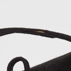 Charlotte Olympia Black Suede and Patent Leather Martha Wedge Booties Size 39.5