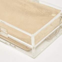 Pre Owned Charlotte Olympia Clear Perspex Pandora Spider Clutch