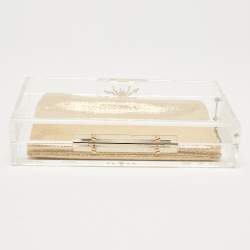 Pre Owned Charlotte Olympia Clear Perspex Pandora Spider Clutch