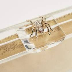 Pre Owned Charlotte Olympia Clear Perspex Pandora Spider Clutch