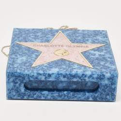 Pre Owned Charlotte Olympia Blue/Pink Acrylic Walk of Fame Matchbox Chain Clutch