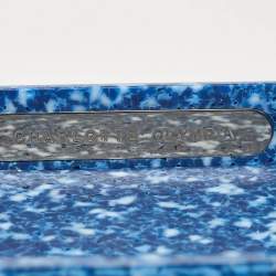 Pre Owned Charlotte Olympia Blue/Pink Acrylic Walk of Fame Matchbox Chain Clutch