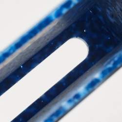 Pre Owned Charlotte Olympia Blue/Pink Acrylic Walk of Fame Matchbox Chain Clutch