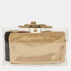 Pre Owned Charlotte Olympia Clear Perspex Pandora Clutch