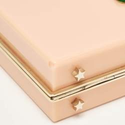 Charlotte Olympia Peach Perspex Cancer Zodiac Pandora Box Clutch 