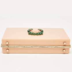 Charlotte Olympia Peach Perspex Cancer Zodiac Pandora Box Clutch 