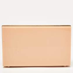 Charlotte Olympia Peach Perspex Cancer Zodiac Pandora Box Clutch 