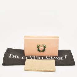 Charlotte Olympia Peach Perspex Cancer Zodiac Pandora Box Clutch 