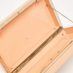 Charlotte Olympia Peach Perspex Cancer Zodiac Pandora Box Clutch 
