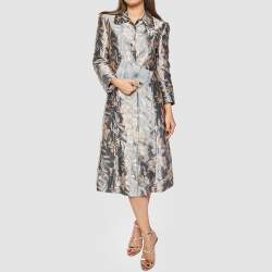 Pre Owned Charlotte Olympia White Marble Effect Perspex Spider Pandora Box Clutch